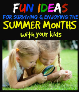 Great ideas! Looking forward to summer activities with my kids this year!