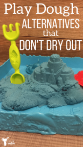 Are you tired of play dough always drying out? Here is a fantastic, fun list of play dough alternatives that don't dry out!! Super fun and lots of great options!
