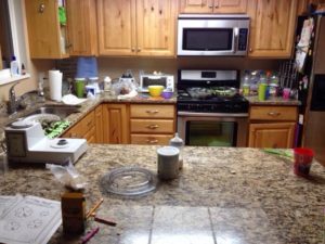 messy kitchen