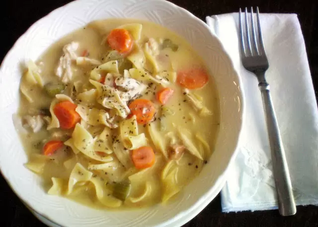 Crock Pot Creamy Chicken NoodleSoup by Craft-o-Maniac