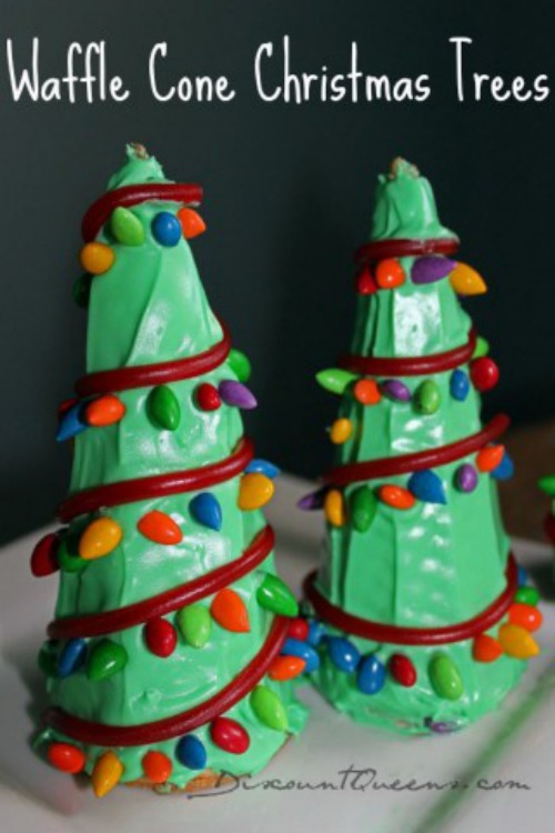 Waffle Cone Christmas Trees by Discount Queens