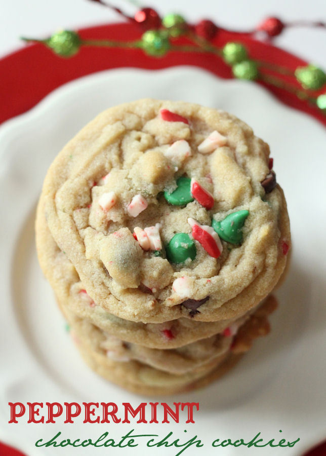 Peppermint Chocolate Chip Cookies by Lil' Luna