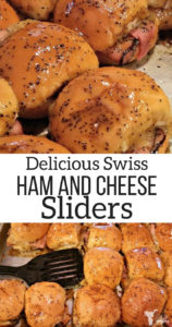 Sweet Ham and Swiss Sliders. Quick, Easy, and DELICIOUS!! Great for feeding large groups of people or as a meal your whole family will love