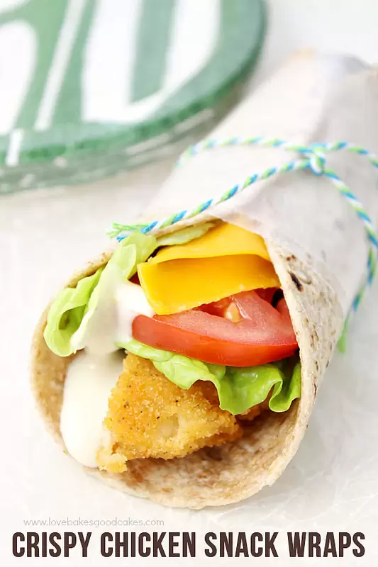 Crispy Chicken Snack Wraps by Love Bakes Good Cakes