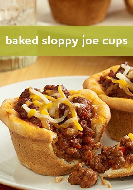 Baked Sloppy Joe Cups by Ready Set Eat