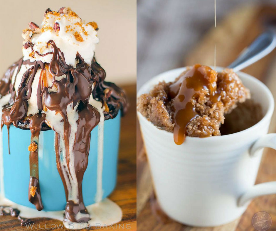 The best single serve mug desserts on the internet! Genius idea for that quick dessert!