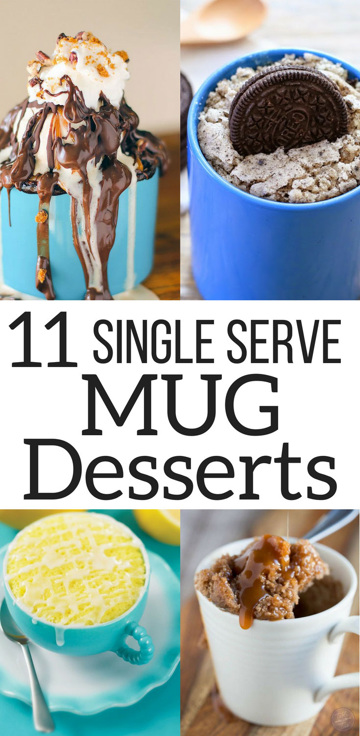 The best single serve mug desserts on the internet! Genius idea for that quick dessert! 