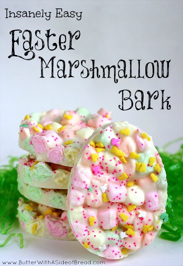 Easter Marshmallow Bark from Butter with a Side of bread
