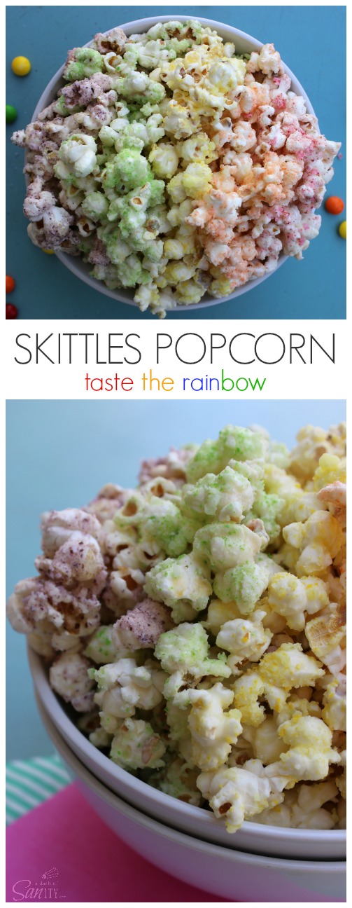 Skittles Popcorn from A Dash of Sanity