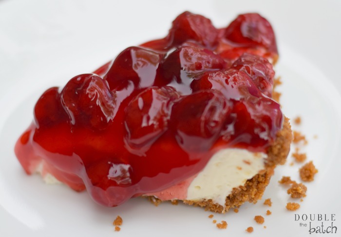 Biscoff no-bake cherry cheesecake