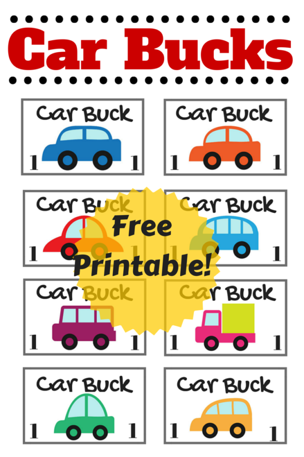 car bucks printable for