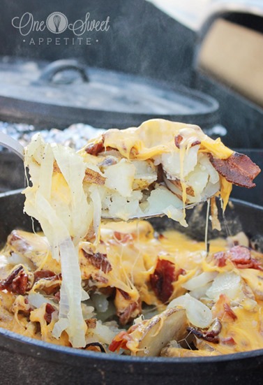 Cheesy Dutch Oven Potatoes 