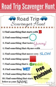 Road Trip Scavenger Hunt