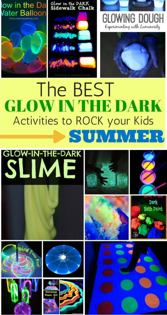 My kids will go crazy over these GLOW IN THE DARK activities! What a fun night time activity!