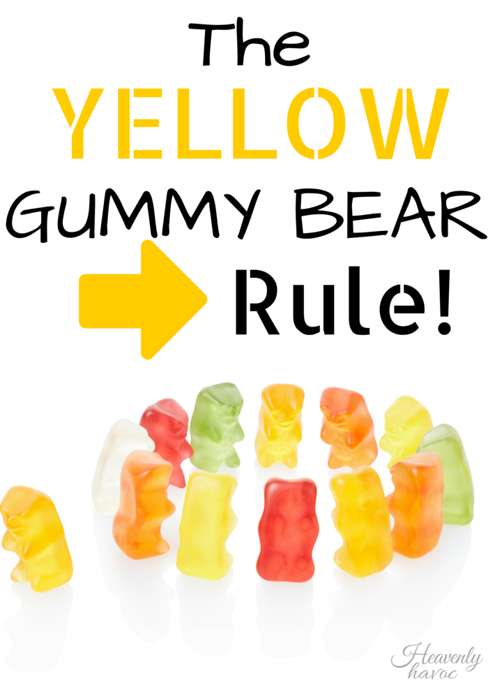 The Yellow Gummy Bear Rule