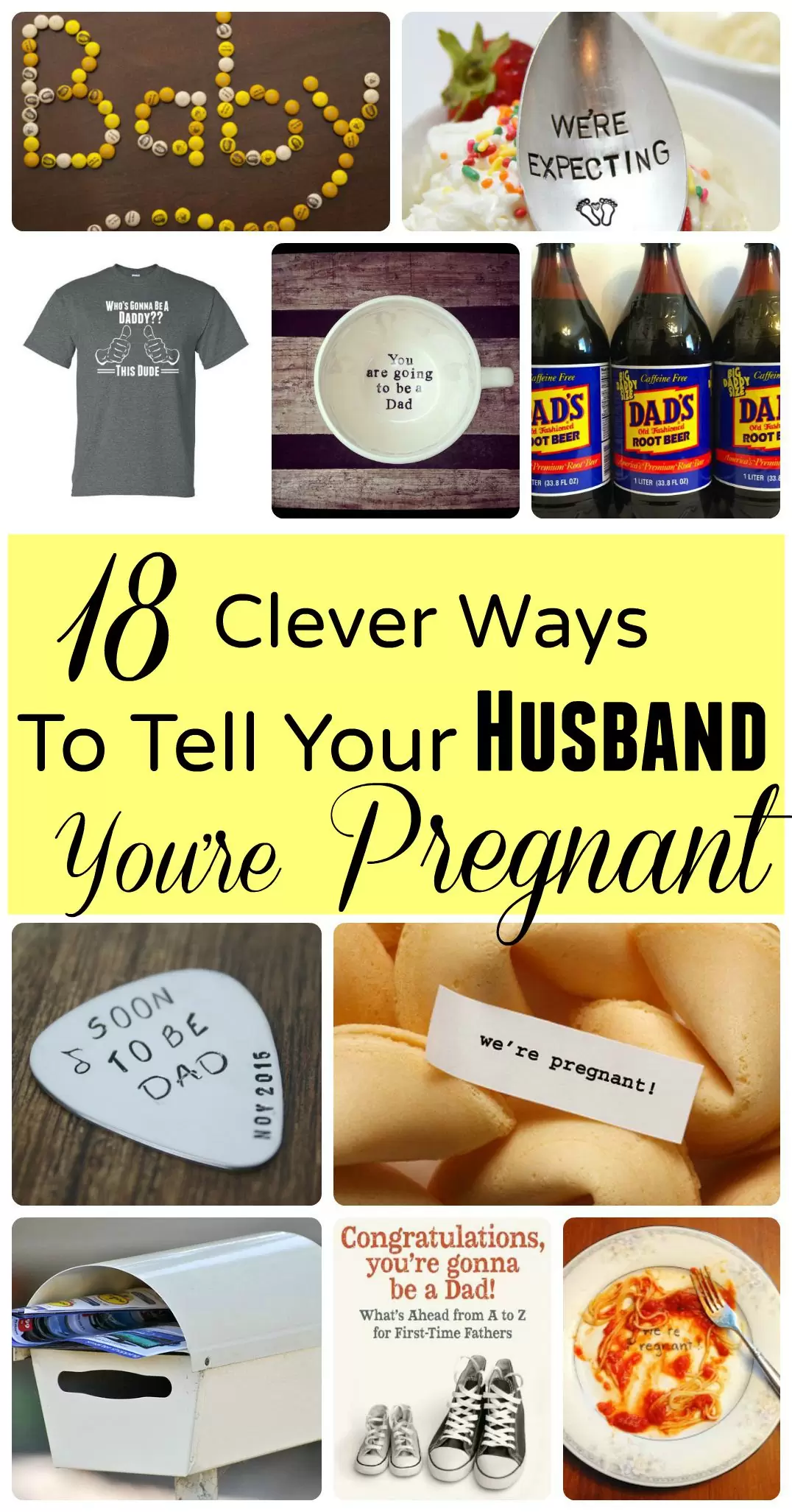 clever ways to tell your husband you re pregnant Pregnancy Announcement