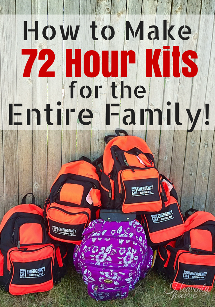Wanna sleep a little better at night? NOW is the time to get your family prepared! I'm so glad we finally got this done! Making 72 hour kits for the whole family was really not as hard as I thought it would be! #DoubltheBatch
