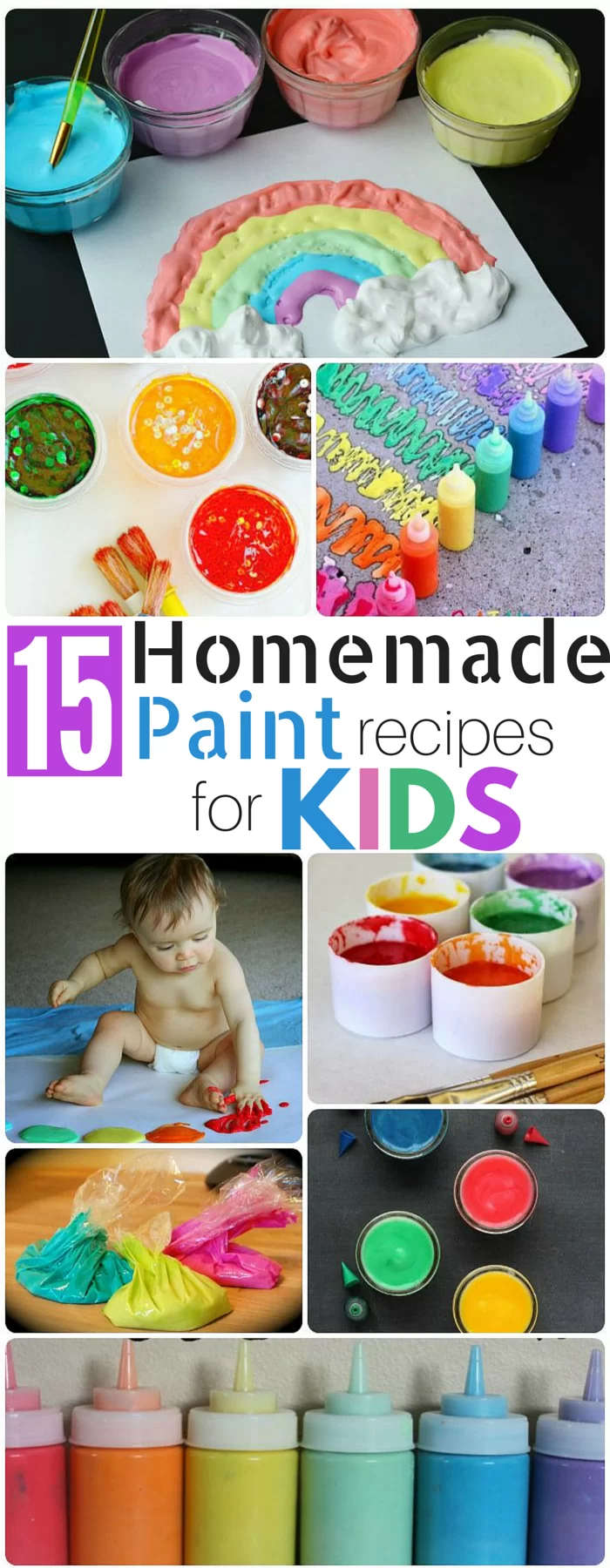 Homemade Kids Paint Recipe - Baby Safe Paint - Kids Gel Paint