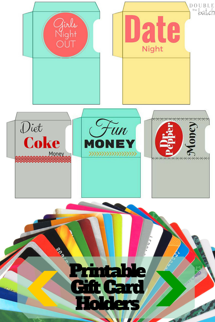 Fun Gift Card Holder Printables for when I can't think of a good gift idea!