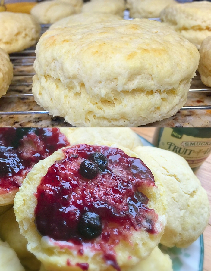 These Biscuits are AMAZING! Hockey pucks area thing of the past! They are even better topped with Smuckers #FruitAndHoney!