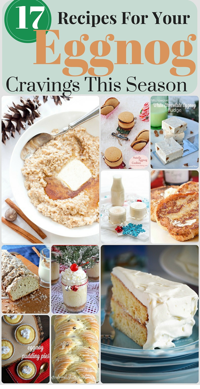 For you Eggnog lovers out there! 17 of the most delicious eggnog recipes! My husband is going to love me!
