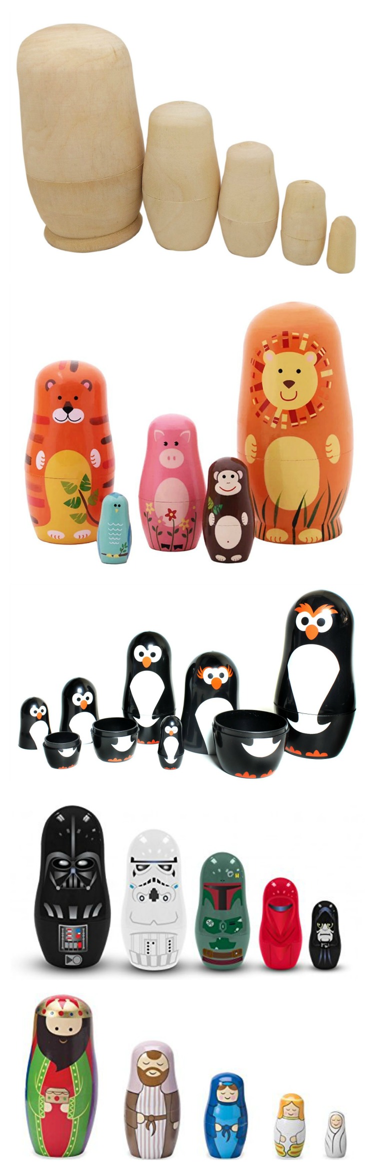 Ideas for Making your own Nesting Doll Ideas. Great gift idea!