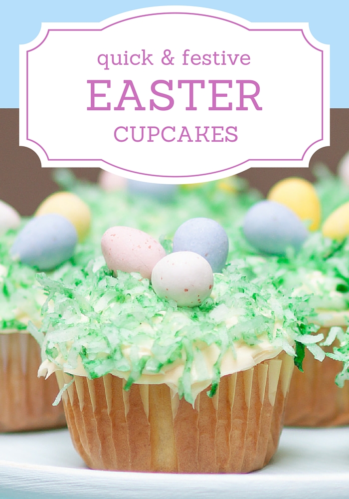 Cute Easter Cupcakes that are SUPER easy to make!