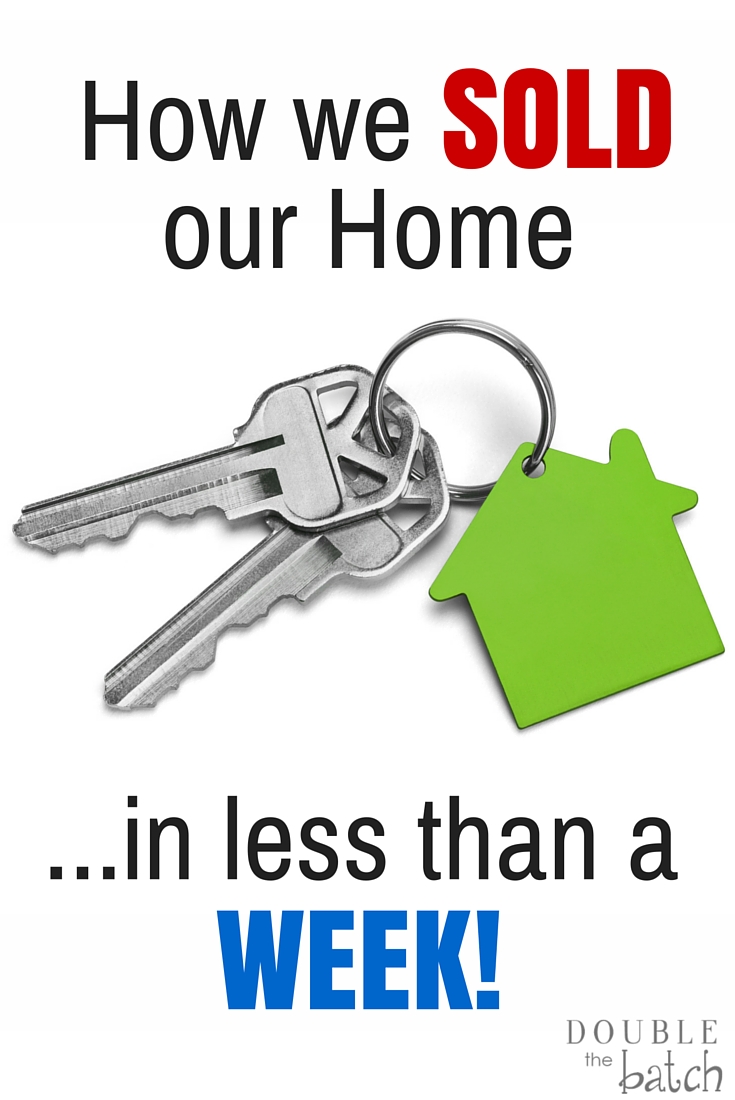 I DID NOT want my home to be on the market forever, especially with 4 kids! After following this advice, our home sold in 4 days!