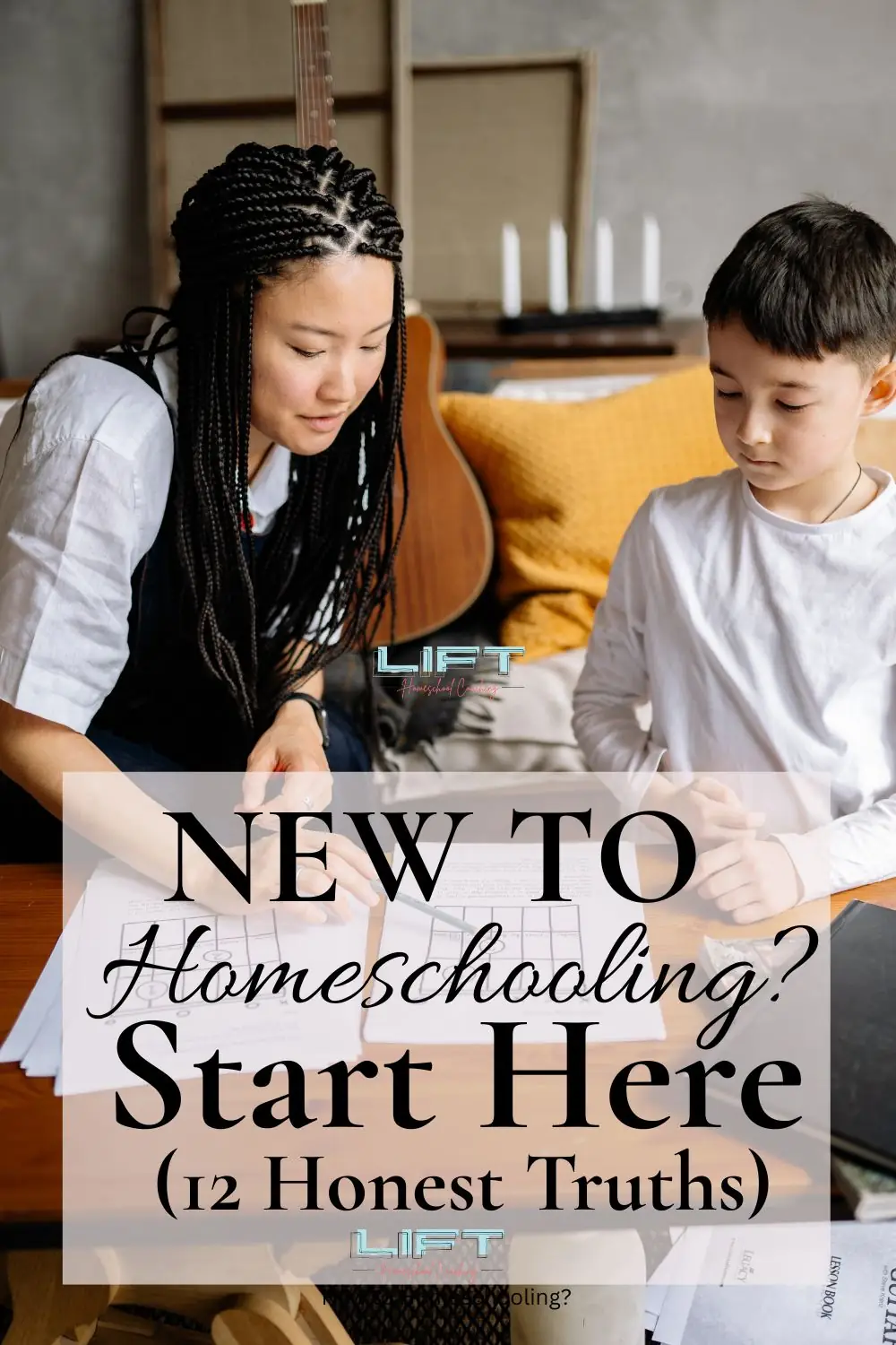Homeschool mom teaching kids at home, 12 things I wish I knew before starting homeschooling
