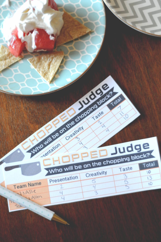 Play Chopped at home! Great for family night or even group date nights. Game printables included!