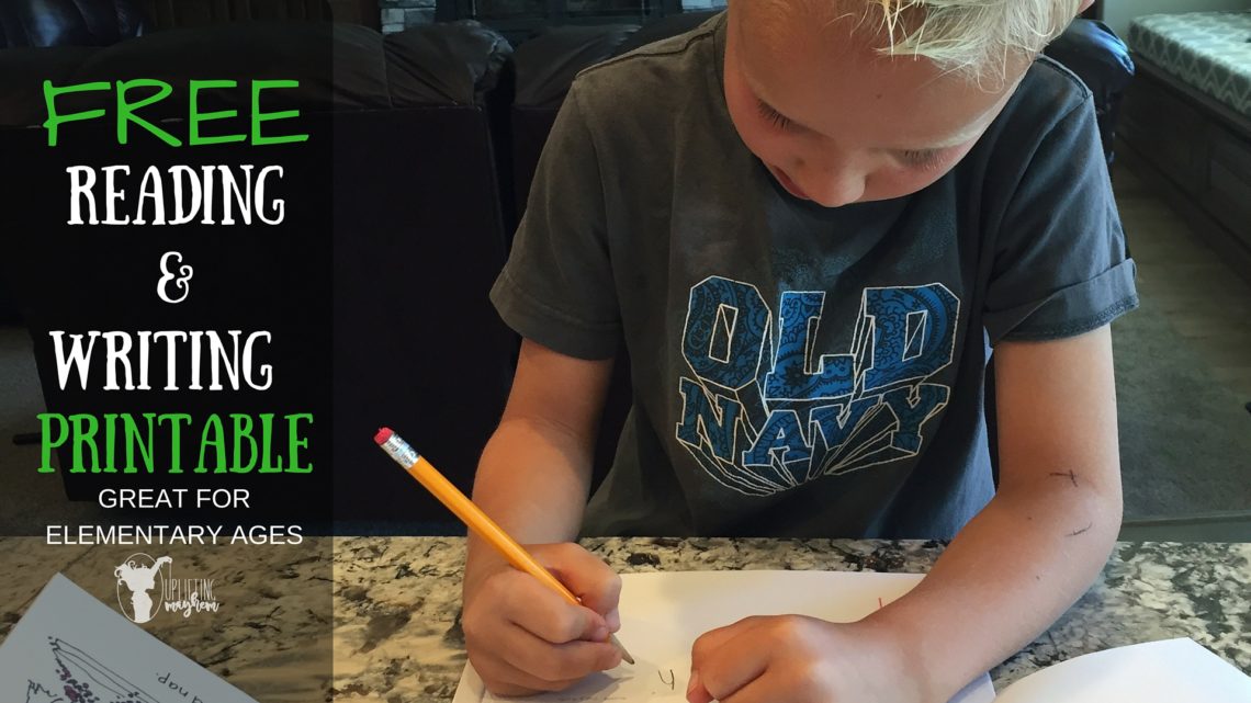 FREE Reading and Writing Chart Printable Uplifting Mayhem