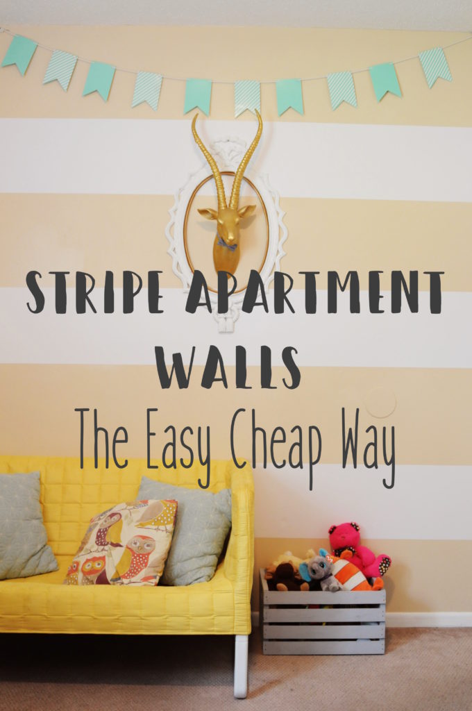 The perfect solution for apartment walls. Stripe your apartments walls the easy and cheap way using vinyl. 