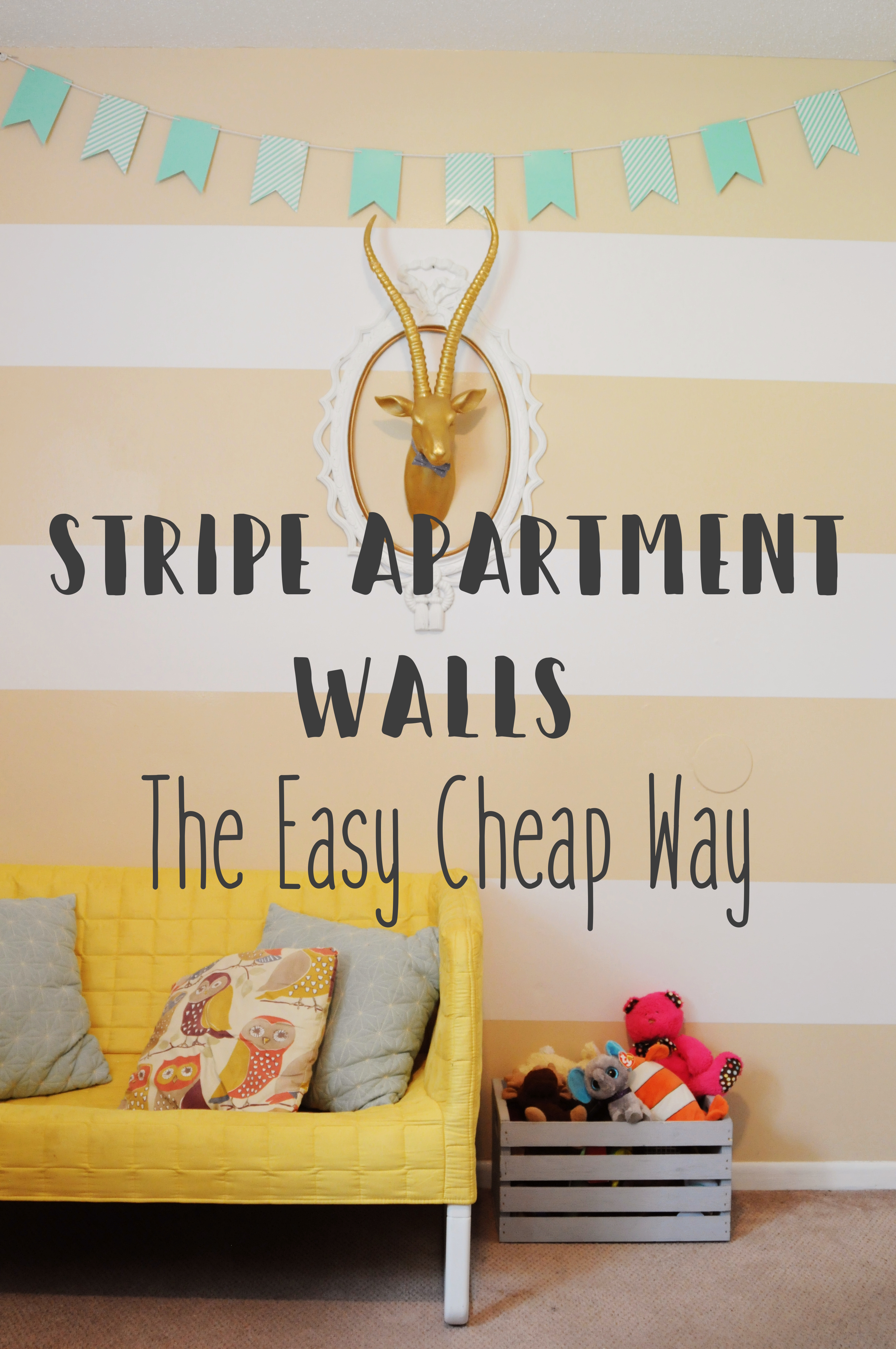 The perfect solution for apartment walls. Stripe your apartments walls the easy and cheap way using vinyl.