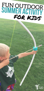 DIY PVC Bow and Arrow! Fun Outdoor Summer Activity for boys and girls.