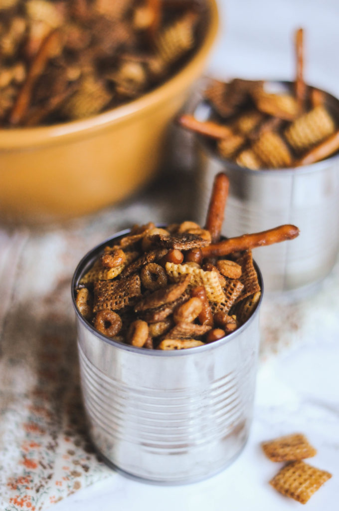 You can never go wrong with a recipe handed down from Grandma. This festive Chex mix recipe is a perfect rich and salty snack to share with the whole family this Christmas season. 