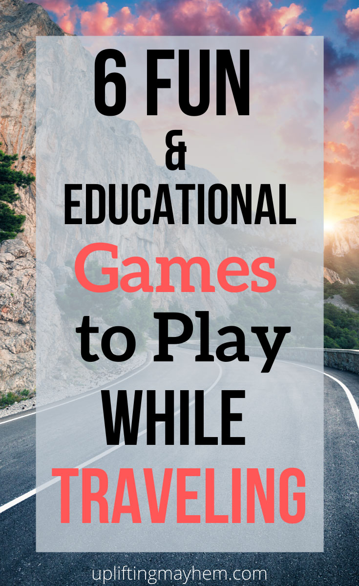 6 Fun and Educational Games to Play While Traveling with your kids! Learn and traveling goes so well together. We spend a lot of time traveling! Here are some great games you can do in your car with your kids. Learning games your kids will love! 