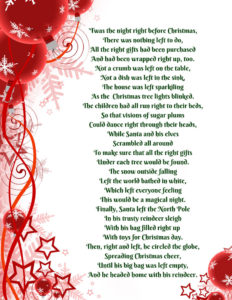 Gift Exchange Poem for your next Christmas Left/Right Gift exchange game. 