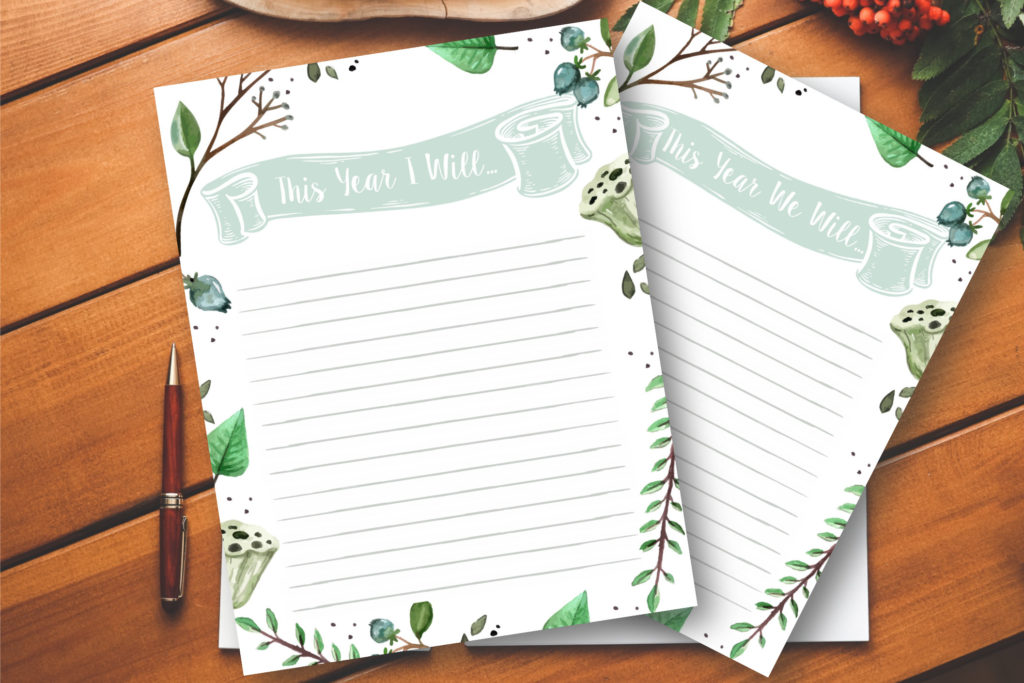 This year make setting your New Years resolutions fun and easy. Simply print off this beautiful New Years resolution stationary and your ready to start setting goals! Also, don't forget to print off an adorable matching office print to help you stay motivated throughout the year. 