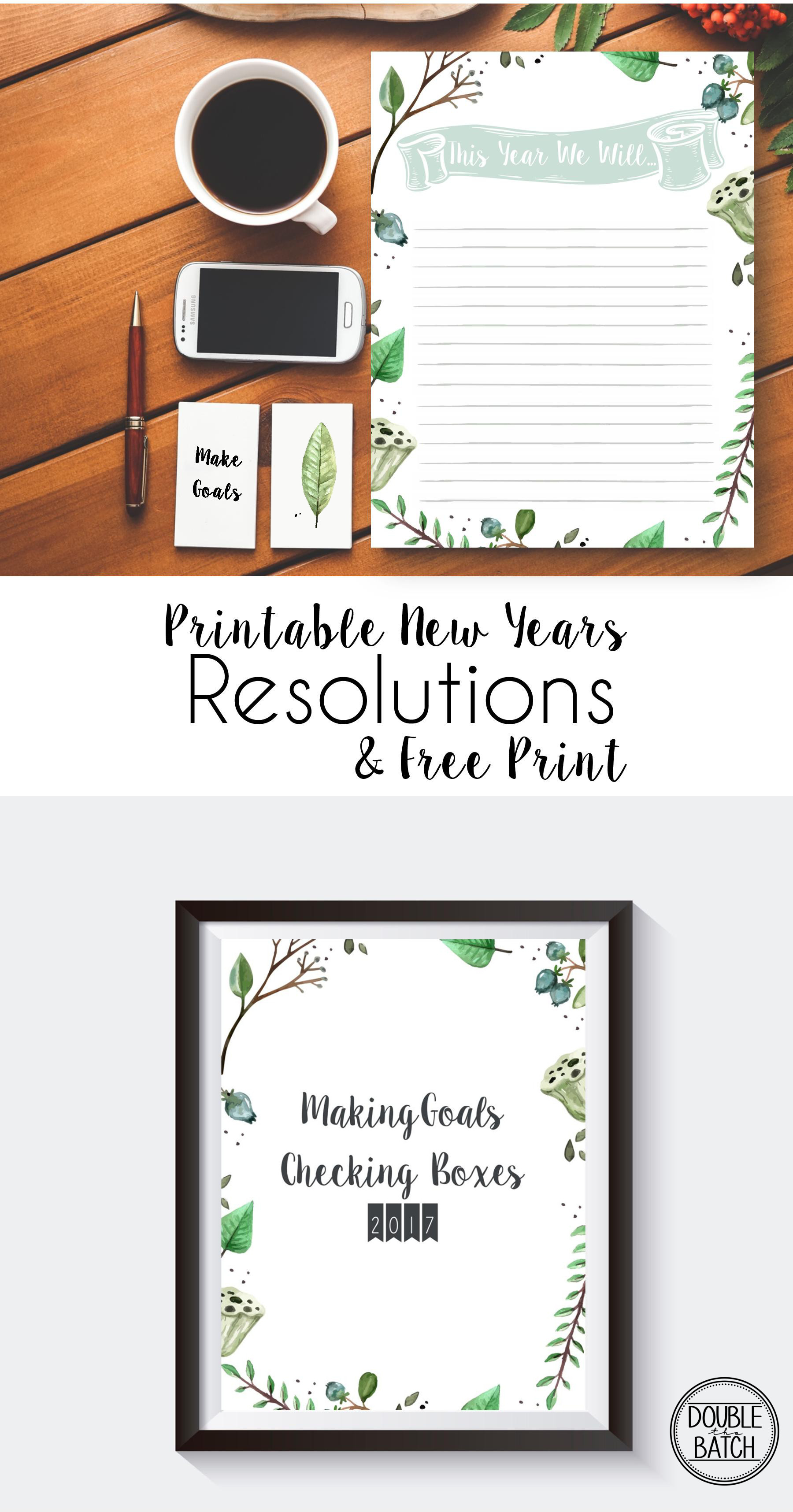 This year make setting your New Years resolutions fun and easy. Simply print off this beautiful New Years resolution stationary and your ready to start setting goals! Also, don't forget to print off an adorable matching office print to help you stay motivated throughout the year.