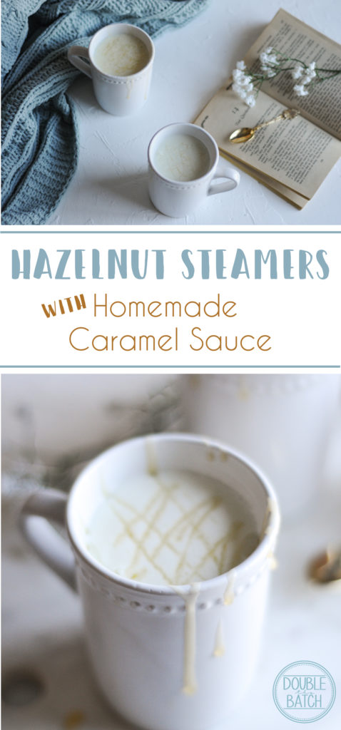This creamy hazelnut steamer is the perfect winter pick me up for people who don't drink coffee, but love a hot creamy drink when it's cold out.