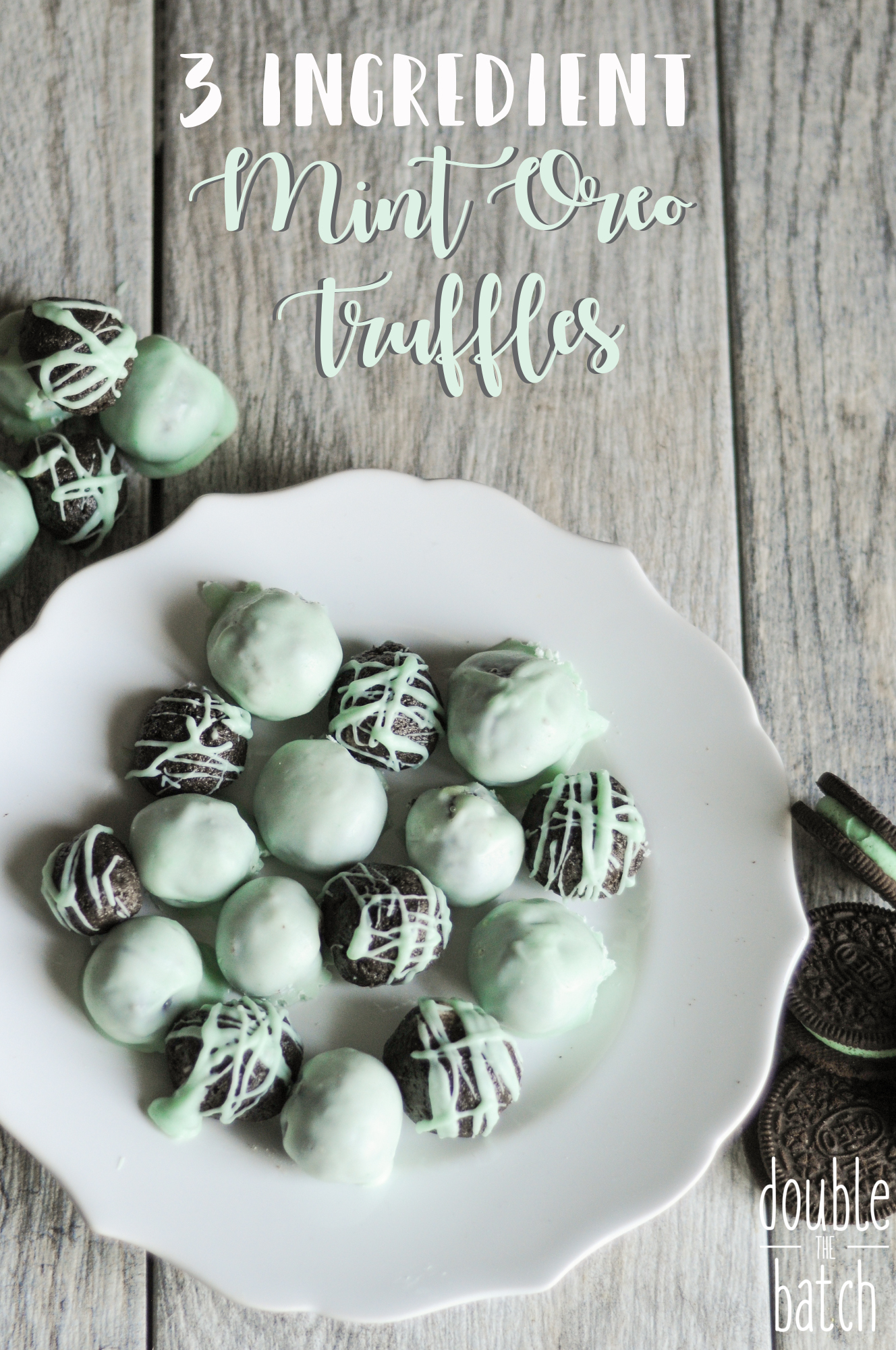 This easy 3 ingredient mint Oreo truffles recipe is a quick go to dessert and it's ALWAYS a hit at parties!