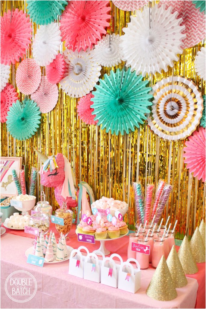 Unicorn Party for perfect little princess -pink and turqouise