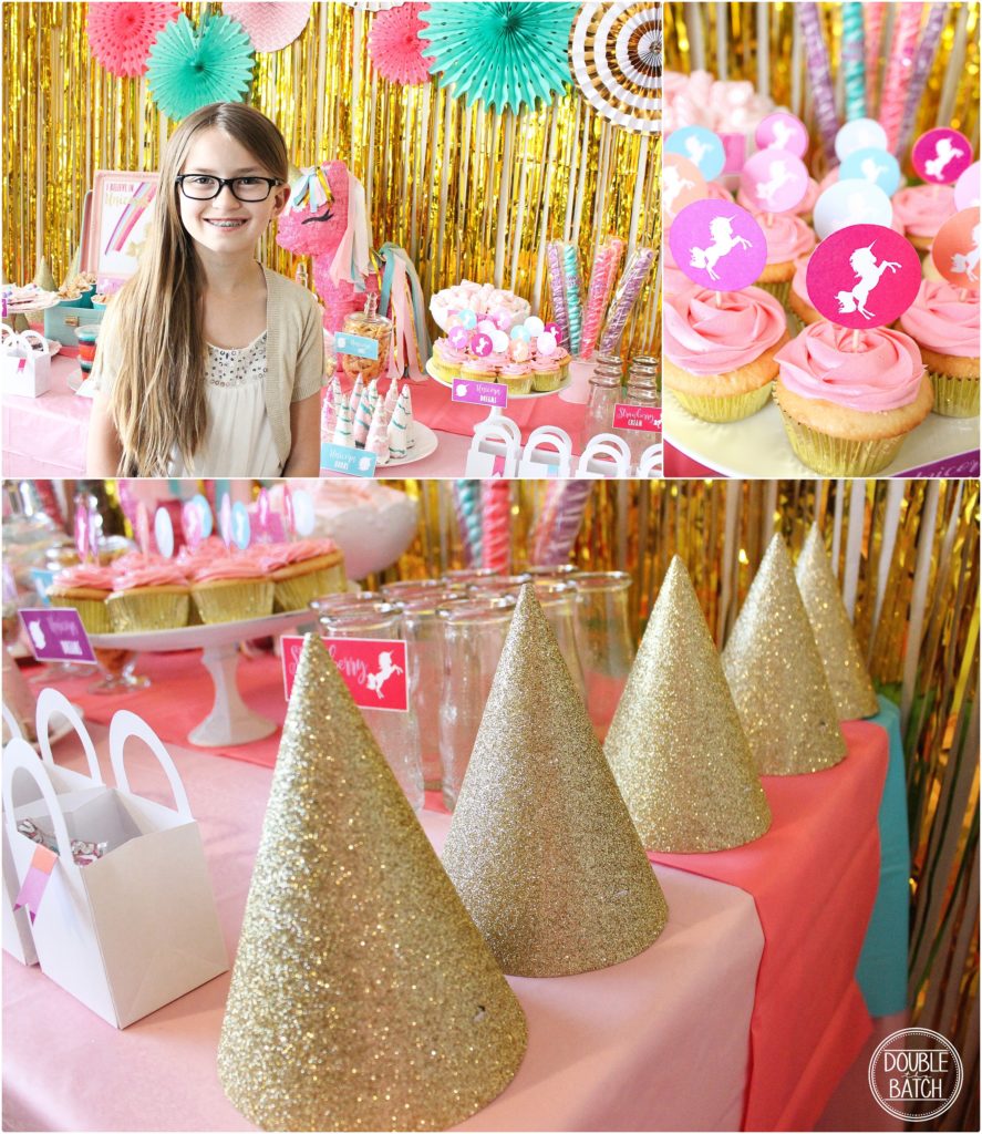 Pink and turquise Unicorn Party for a little princess