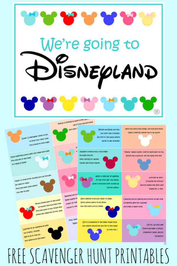 FREE DISNEY SCAVENGER HUNT PRINTABLES - Uplifting Mayhem