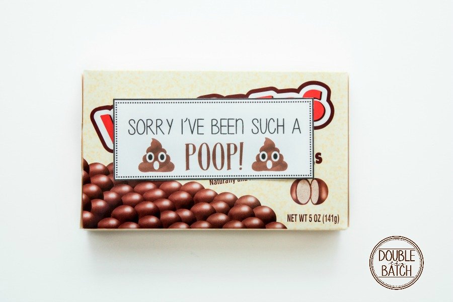 Poop Emoji Candy Tag Printables
