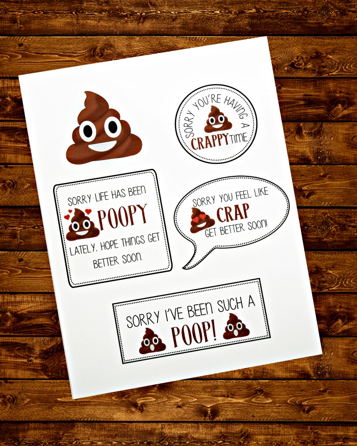 Poop Emoji Printable Tags Photo