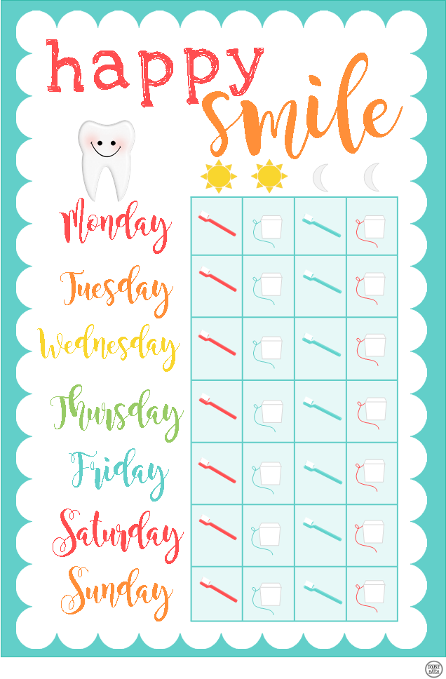 Free Printable Tooth Brushing Chart