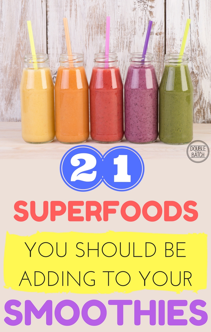 Kick up your HEALTHY MORNING SMOOTHIES an EXTRA notch by adding these amazing SUPERFOODS