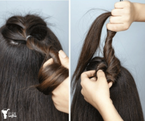 Super cute easy half braid tutorial. Freshen up your look with this adorable half braid