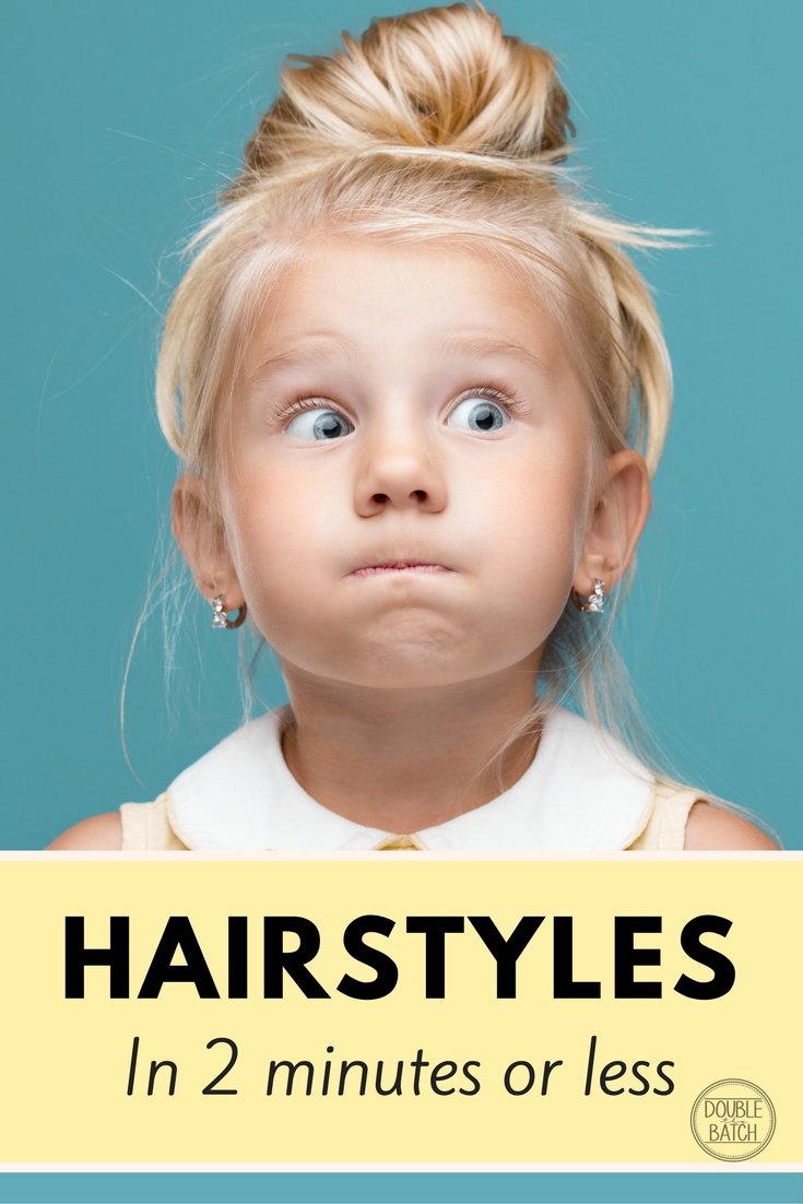 Easy 2 minute hairstyles for little girls. Quick, cute hairstyles for school, weddings or everyday use! 